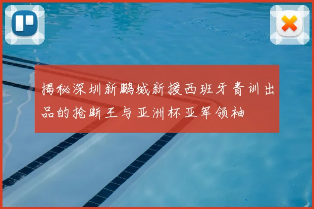揭秘深圳新鹏城新援西班牙青训出品的抢断王与亚洲杯亚军领袖